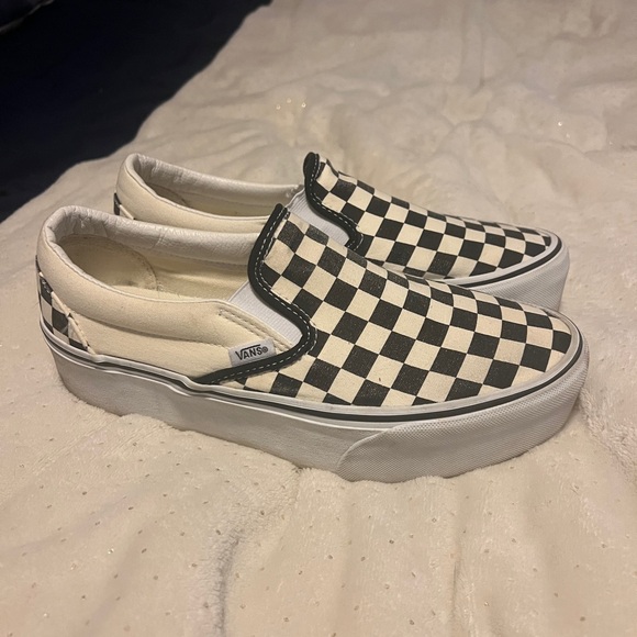 Checkerboard Platform Vans - Picture 2 of 7